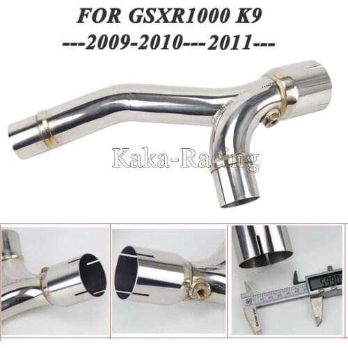 GSX R1000 Motorcycle Exhaust Catalytic Converter Cat Eliminator Mid Decat Y-Pipe For Suzuki GSXR1000 K9 2009 2010 2011 GSXR 1000