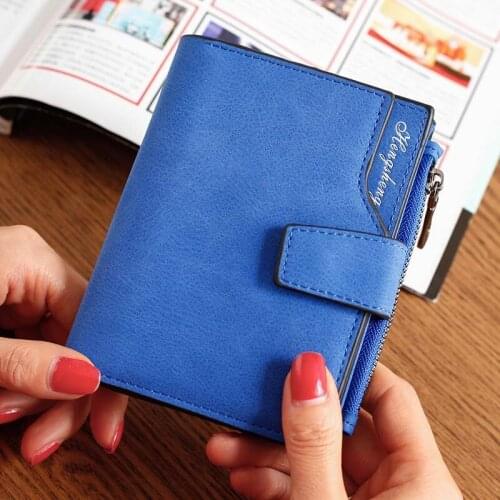 Top Quality Fashion Small Tri-fold Women Wallet Ladies Leather Purse With Zipper Coin Pocket Card Holder Money Bag For Female