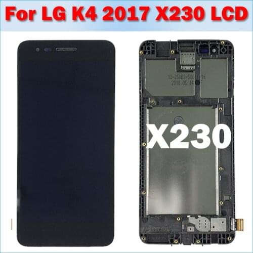For LG K4 2017 X230 LCD Display Touch Screen Digitizer with Frame Assembly For LG K4 2017 X230 X230i X230K Display