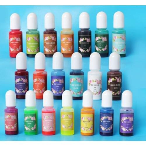 15 Pcs/set Crystal Epoxy Dye Color Essence Glue Paste Stain DIY Crafts Second Generation UV Resin Concentration Colorant