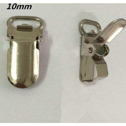 2018 NEW 10mm(1cm) 50 Pcs Metal Paci Pacifier Suspender Clips Clip Hook Holder metal Insert Craft Sewing Tool