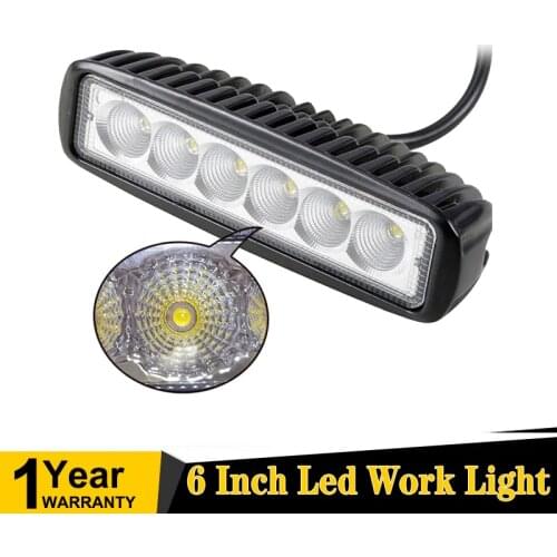 6INCH Straight Slim LED Work Light Bar Single Row Driving Lamp For Auto Motorcycle Truck Boat Tractor Trailer Offroad 12V-24V