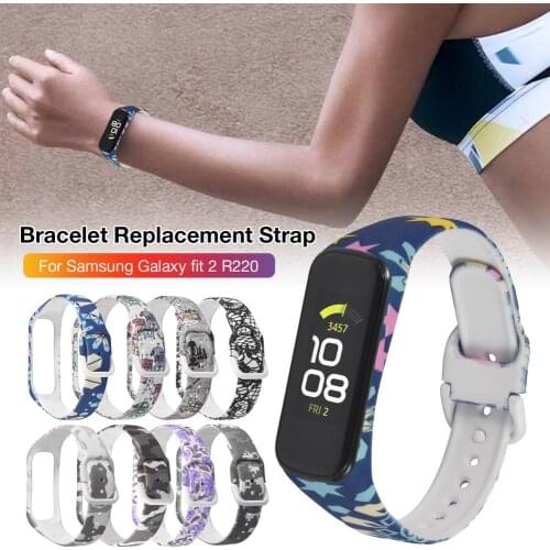 Colorful Silicone Straps For Samsung Galaxy Fit 2 SM-R220 Bracelet Replacement Watchband Protective Film For Galaxy Fit2 Correa