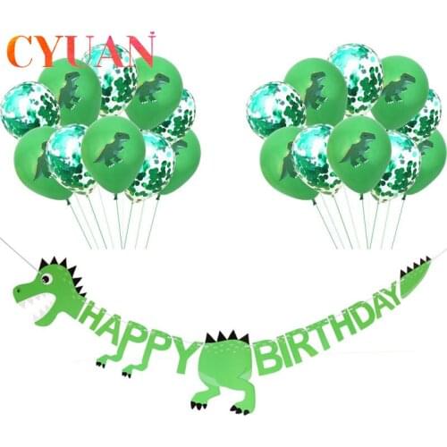 CYUAN Dinosaur Party Balloons Dinosaur Paper Garland for Kids Boy Birthday Party Decor Jungle Party Safari Party Animal Balloon