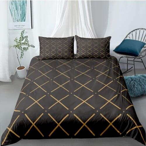 Home Textile Simple lattice Duvet Cover Diagonal lines Pillow Case comforter cover Boy Kid Teen girl Bedding Set King Queen Twin