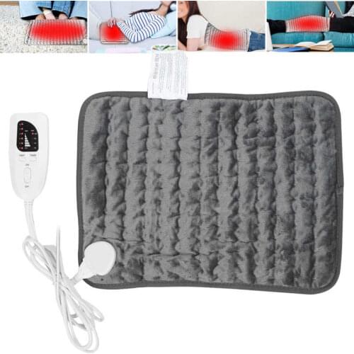 6 Gear Temperature Adjustment Heating Pad Darkgray Timing Electric Pad with Auto-Shutoff 40*30cm Health Care