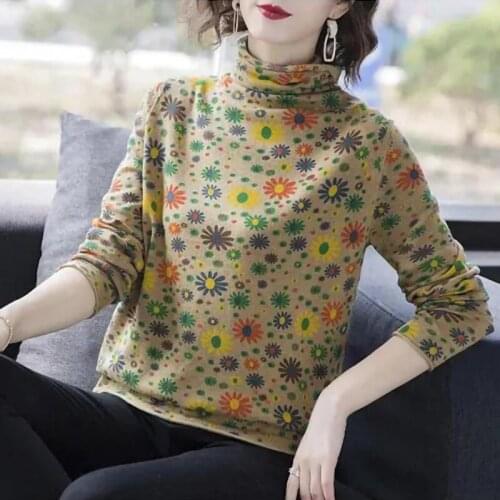Half High Collar Bottoming Tee Shirt Spring And Autumn New Style Long-sleeved T-shirt