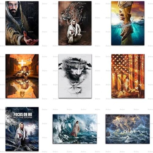 God Lion Poster | Take My Hand Poster,Jesus And Dove Poster,Faith Poster, Gift For Christian, Wall Art Prints Home Decor Canvas