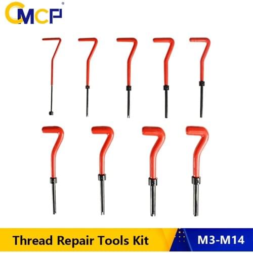 CMCP Thread Repair Tools Metric Screw Thread Inserts For Restoring Damaged Threads Repair Tools M3 M4 M5 M6 M7 M8 M10 M12 M14