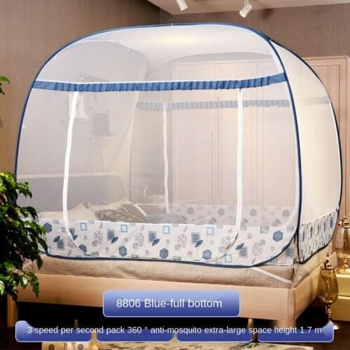 Household 1.8m bed 1.5m installation-free foldable mosquito-proof and fall-proof children 2m grain account 1.2m