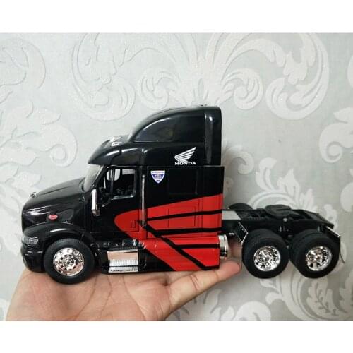 Diecast 1/32 Scale American Trailer Head Renault Truck Model Die-cast Scene Accessories Car Vehicle Display Toy Gift Collectible