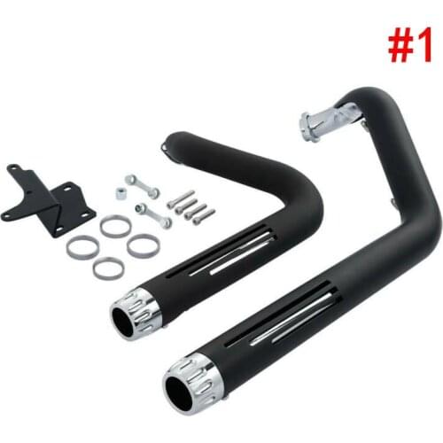 Motorcycle Exhaust Mufflers Drag Pipe Set For Harley Dyna Street Bob Fat Bob Super Wide Glide Low Rider 2007-2017