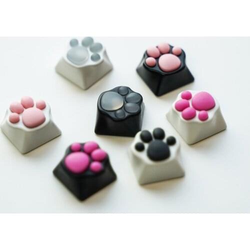 Soft plastic simulation cat claw key cover resin personality mechanical keyboard key cover light single animation metal