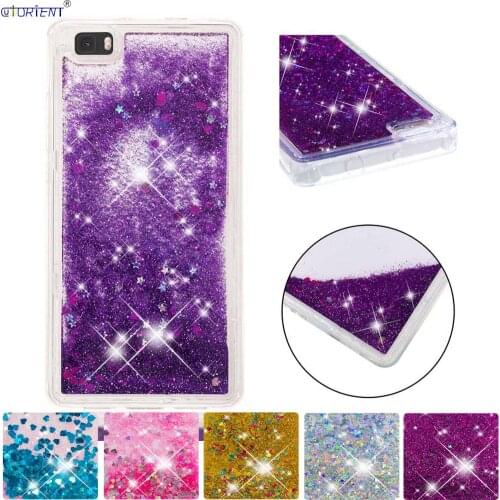 For Huawei P8 Lite P8Lite Glitter Liquid Quicksand Floating Flowing Case ALE-L21 ALE-L23 ALE L21 L23 Soft Silicone Fitted Cover