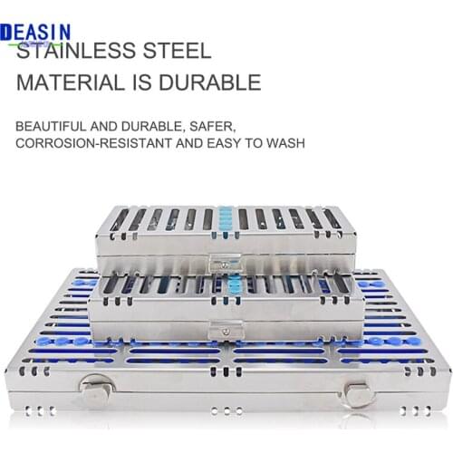 New Dental Sterilization Rack Surgical Autoclavable Sterilization Box Dental Cassette File Burs Disinfection Tray Dental Tools