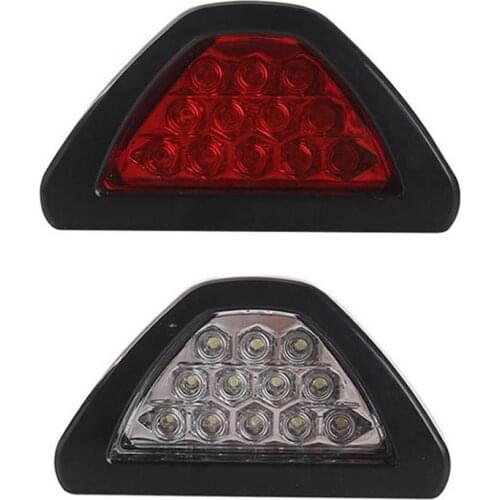 General-purpose brake light F1 type triangle sports flashing 12LED rear fog light "tail triangle brake light" warning light