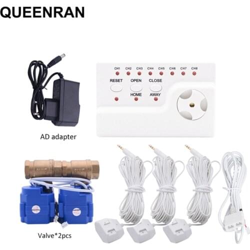 Russian WLD-806 Hidaka Water Leakage Sensor Alarm Kit For Smart Home with 2pcs DN15 Water Flood Alter Overflow Leaking Detector