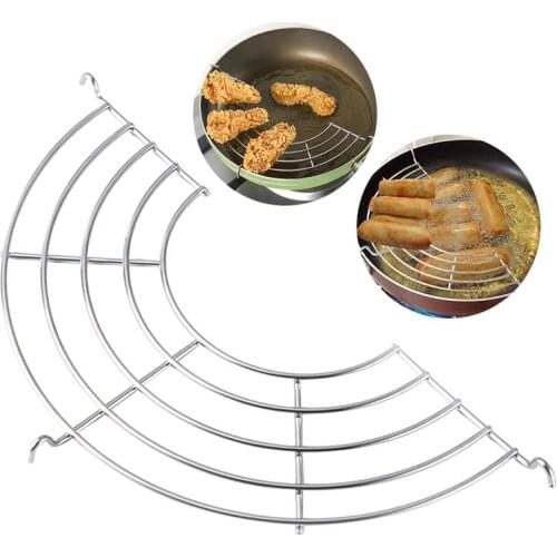 Stainless Steel Oil Drain Rack Multipurpose Cooling Rack Tempura Rack Shelves Food Cooling Rack Strainer Fry Drainer Rack