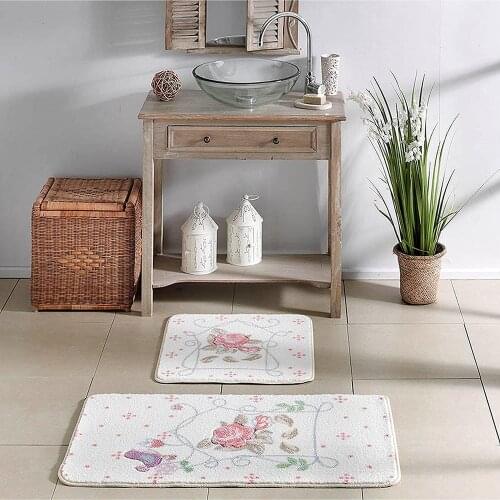 TAC Printed 2 Mat Set Alexi/Doormat: 60x100(1 Piece) Decorative Doormat: 50x60 (1 Piece) 100% Polyamide