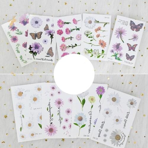 Daisy Tattoo Sticker Tattoo Fake Tattoo Decor Temporary Tatoo Waterproof Stickers Face Tattoo body makeup waterproof