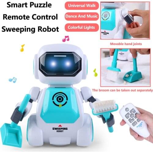Smart Universal Walking Remote Control Robot Toy Flexible Arm Story Colorful Light Music Dancing Educational Kids Puzzle RC Toys