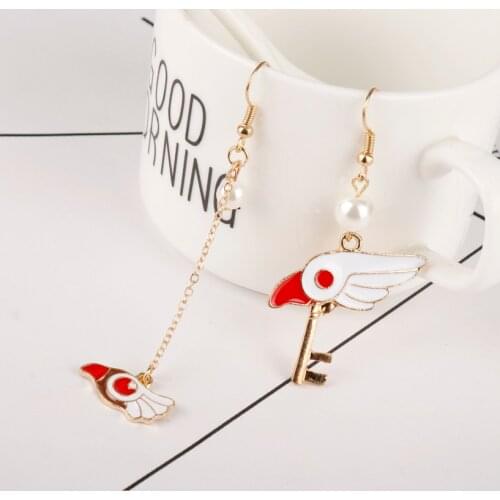Dongsheng Hot Cartoon Anime Magic Wand Dangle Earring Lovely Cosplay Drop Earring for Women Girl Jewelry Gifts