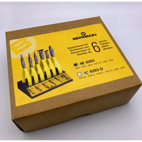 High Quality Watch Repair Tools Bergeon 6283 Assortment Of Six Corrugated Nose Pliers