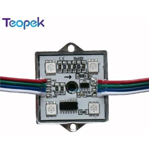 WS2801 Pixel LED Module String 5050 4 LED Modules IP65 Waterproof Full Color DC12V for Sign Letters LED Advertisment Light