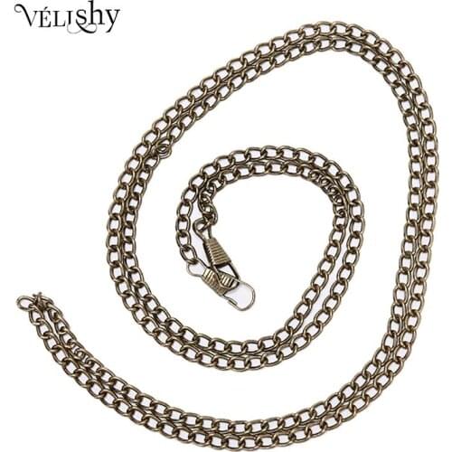 1PC Handbag Metal Chains For Bag DIY Purse Chain With Buckles Shoulder Bags Straps Handbag Handles Bag Parts & Accessories 120cm