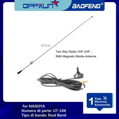 2021 Baofeng Car Antenna UT-108UV Gain Radio Aerials SMA-F UHF VHF Magnetic Stand for Two Way Walkie Talkie UV-5R/5RE/82 BF888S