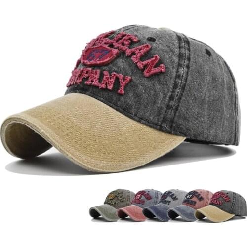 2021 New 67 three-dimensional embroidery stitching retro denim baseball cap men and women leisure outdoor sun hat trucker hat