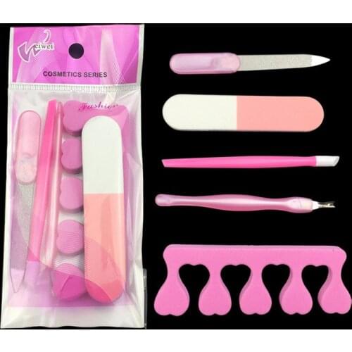 5pcs set Manicure Tool Polishing Strip Separates The Toes To Polish The Nails