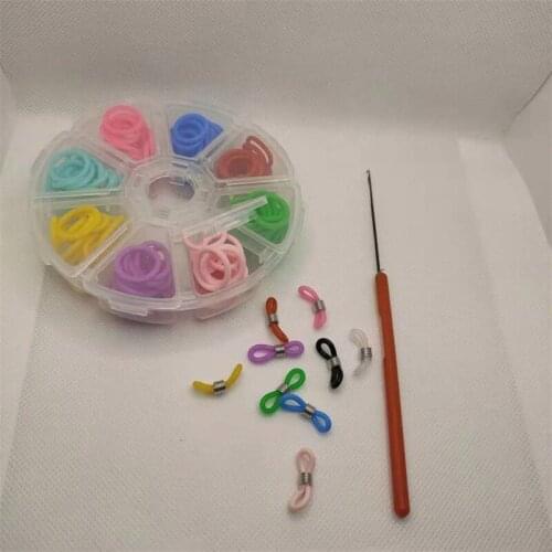 80 Pcs/Box 16x2mm Color O-Ring Silicone Eyeglass Ring Anti-Slip Gasket Sealing Ring Kit Diy Jewelry Making Sunglasses Connectors