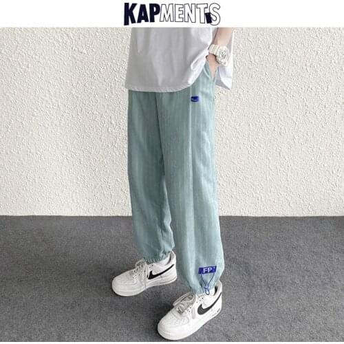 KAPMENTS Men Harajuku Hip Hop Japanese Streetwear Sweatpants 2021 Mens Korean Fashion Y2k Joggers Pants Man Causal Vintage Pants