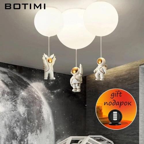 Cartoon Astronaut Kids Chandelier Lighting Childern Chandeliers For Living Room Art Deco Indoor Lights Home Lobby Bedroom Lustre