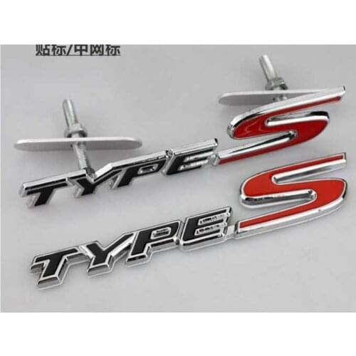 Type S Grill Rear Badge Emblem For Honda Integra FN2 EP3 EK 42bs Car Trim Sticker Styling Accessories Exterior Racing