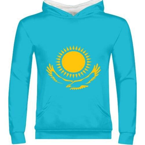 KAZAKHSTAN male diy free custom made name photo kaz zipper sweatshirt nation flag kz russian kazakh country college boy clothes
