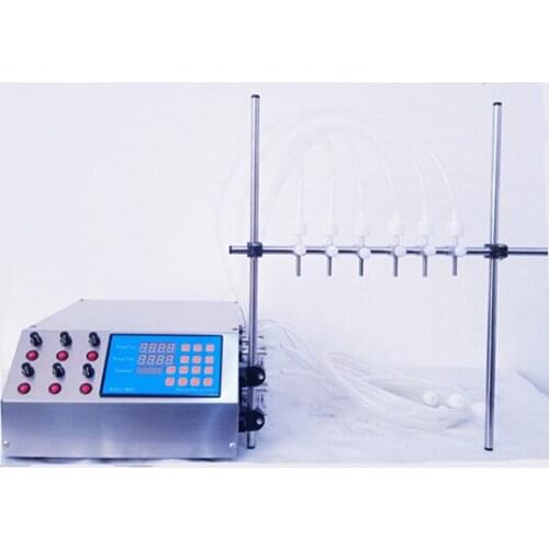 Peristaltic Pump Water Filling Machine 1-700ml/min With 6 Heads Liquid Filler For Acids, Solvents, Perfumes, E-cigarette Oil