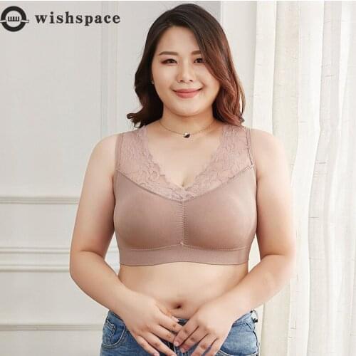 Ms Plus-size Underwear No Rims Big Yards Strapless Bra Fat MM Beauty Sleep Bra Sexy Lace Vest Yoga Sports Bralette Underwear