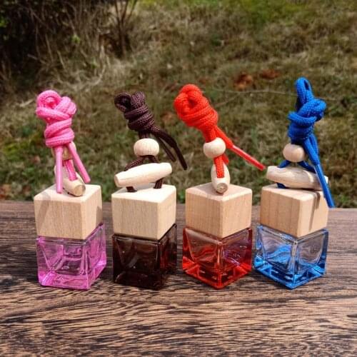 10/20pcs New Coming Air Freshener Ornament Perfume Bottle Pendant Essential Oils Auto Car Perfume Bottle Hanging Glass Bottle
