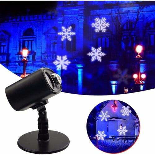 Holiday Decoration Waterproof Outdoor LED Stage Lights Christmas Laser Snowflake Projector lamp Home Garden New Year Light