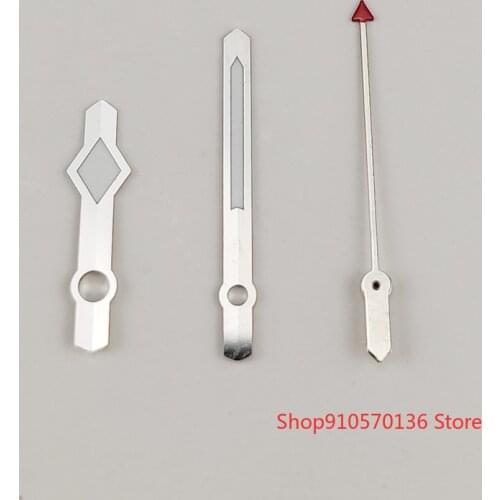 Silver Watch Hands Copper With Red Marker Set For Mingzhu2813 Miyota8215 Automatic Mov't Super Green Luminous