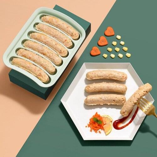 Silicone Patty Maker Sausage Mould for Baking or Steaming Meat Kitchen Gadget Tools Accessories