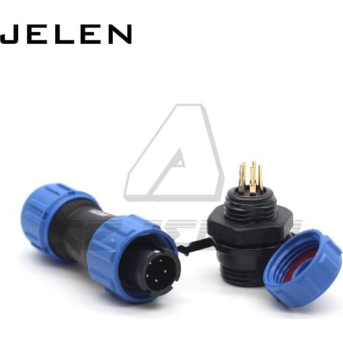 SP11series IP68 Waterproof Connector 5pin Male and female Electrical equipment panel mounting power connector