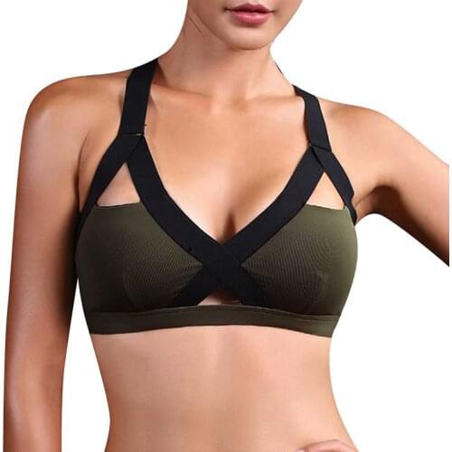 Plus Size Front Buckle Wire Free Sports Bra Ladies Seamless Underwear Lace Bras U-shaped Beautiful Breastfeeding Underwear