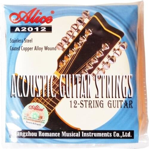 Alice A2012 12-String Acoustic Guitar Strings Stainless Steel Coated Copper Alloy Wound 1st-12th