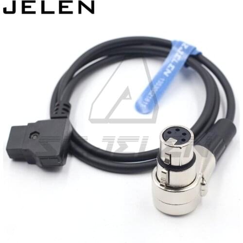 D-Tap to Female Angle 4-Pin XLR Cable for Power Supply Battery and Camera F55 power cable 0.6m