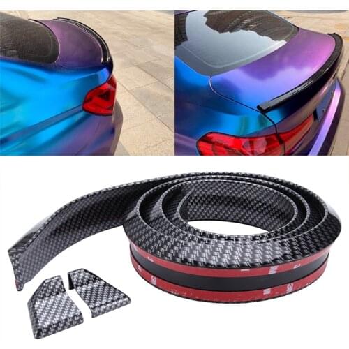 1.5M 5D Carbon Fiber Rear Wing Universal Rear Spoiler On Car Diffuser Accessories Gloss Black For BMW E60 e90 Golf 7 Audi Honda