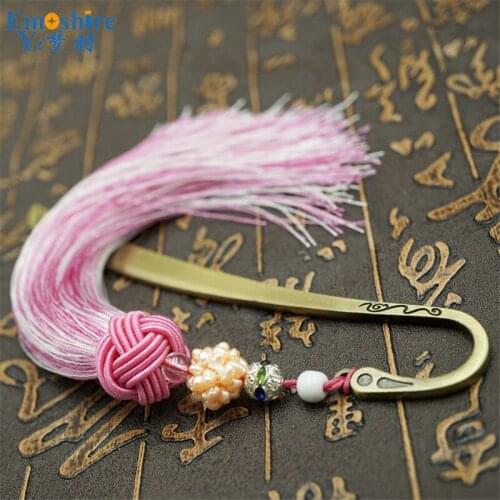 Chinese Style Tassel Bookmark Original Feature Gift Tassel Ancient Rhyme Metal Bookmark Wholesale Stationery Gifts M162