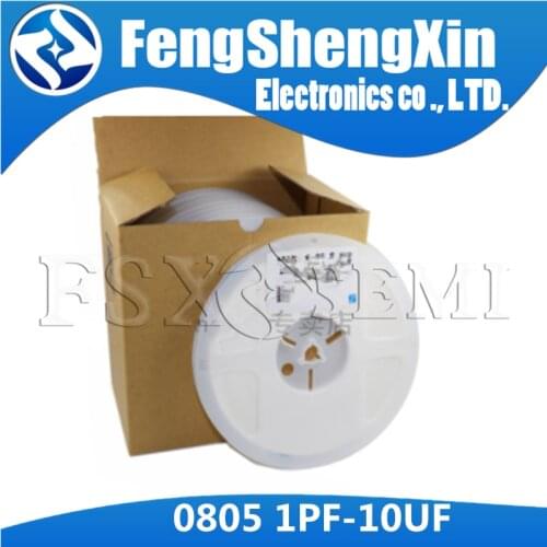 1Reel 4000pcs 0805 smd capacitor ceramic 1PF-10UF 4.7PF 6.8PF 330PF 680PF 22NF 33NF 220NF 10NF 68NF 1UF 47NF 2.2UF 4.7UF 10UF